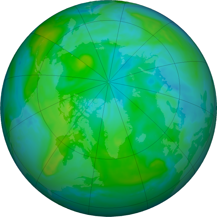 Arctic ozone map for 17 August 2023